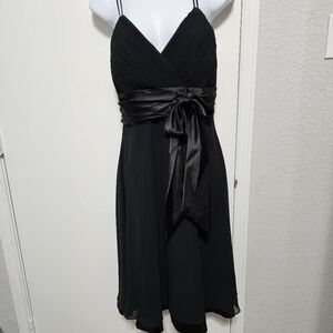 Black Party Dress Pleated Bodice Size M NWOT